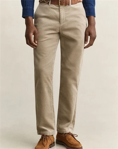 Gant - Regular Cord Chinos - Mist Taupe